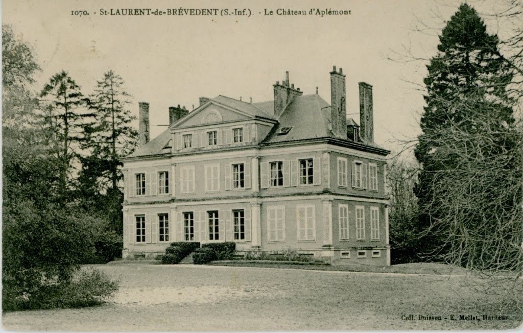 Carte postale : le château d’Aplemont au début du XXe siècle
